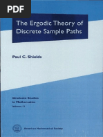 Paul C. Shields The Ergodic Theory of Discrete Sample Paths Graduate Studies in Mathematics 13 1996