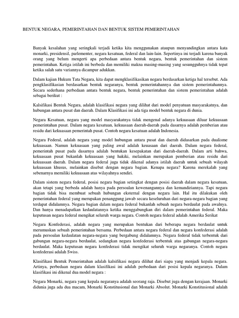 Bentuk Negara Pdf