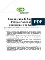 Comunicado de CxG por umha candidatura nacional galega