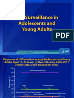 US Center For Disease Control (CDC)  Statistics on HIV Surveillance in Young Adults (2013)