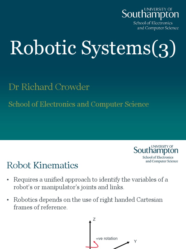 3 Robotic Systems Kinematics | PDF | Cartesian Coordinate System ...
