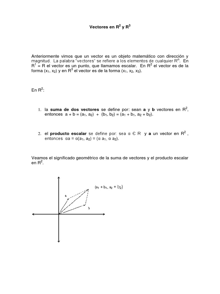 Vectores en R2 y R3 Matriz (Matemáticas) Espacio vectorial