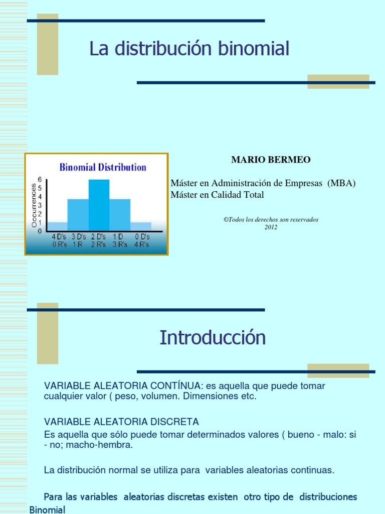 CLASE 7 La Distribucion Binomial | PDF