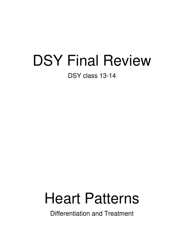 Maciocia Patterns - Review 1 | PDF | Cough | Common Cold