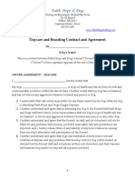 Daycare and Boarding Contract and Agreement