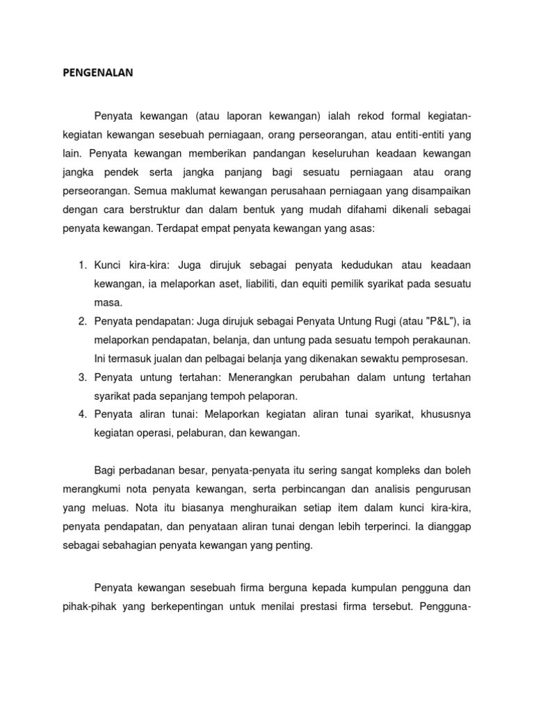 Assignment Analisis Kewangan
