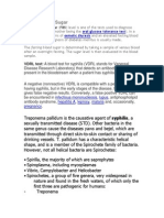 Fasting Blood Sugar: VDRL Test: A Blood Test For Syphilis (VDRL Stands For Venereal