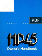 HP-45 Owner's Handbook 1973 Color