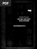 HP-19C & 29C Solutions Mathematics 1977 B&W