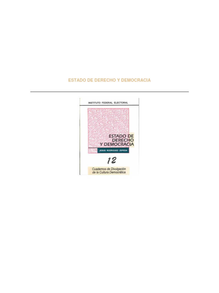 Estado de Derecho y Democracia | PDF