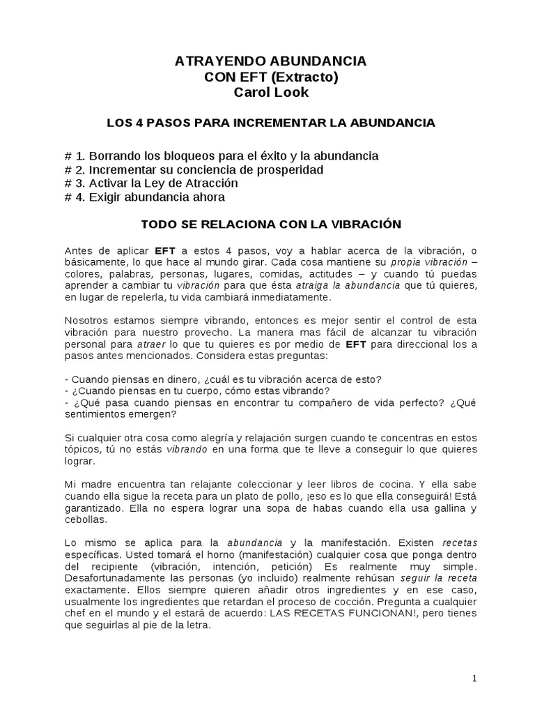 Atraer Abundancia con EFT | PDF | Gratitud | Kárate