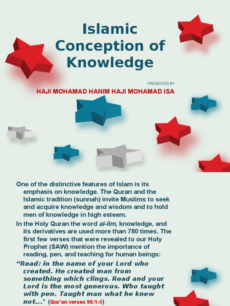 Islamic Perspective on Knowledge | PDF | Muhammad | Quran