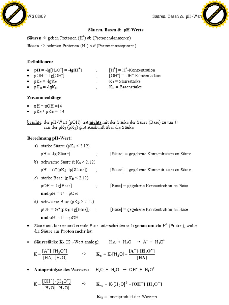 Chemie Lernzusammenfassung