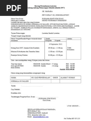 Borang Permohonan Lawatan Pdf