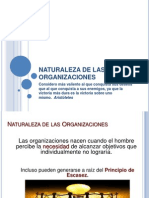 C. Naturaleza de Las Organzaciones