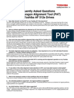 Frequently Asked Questions On The Paragon Alignment Tool (PAT) For Toshiba AF 512e Drives