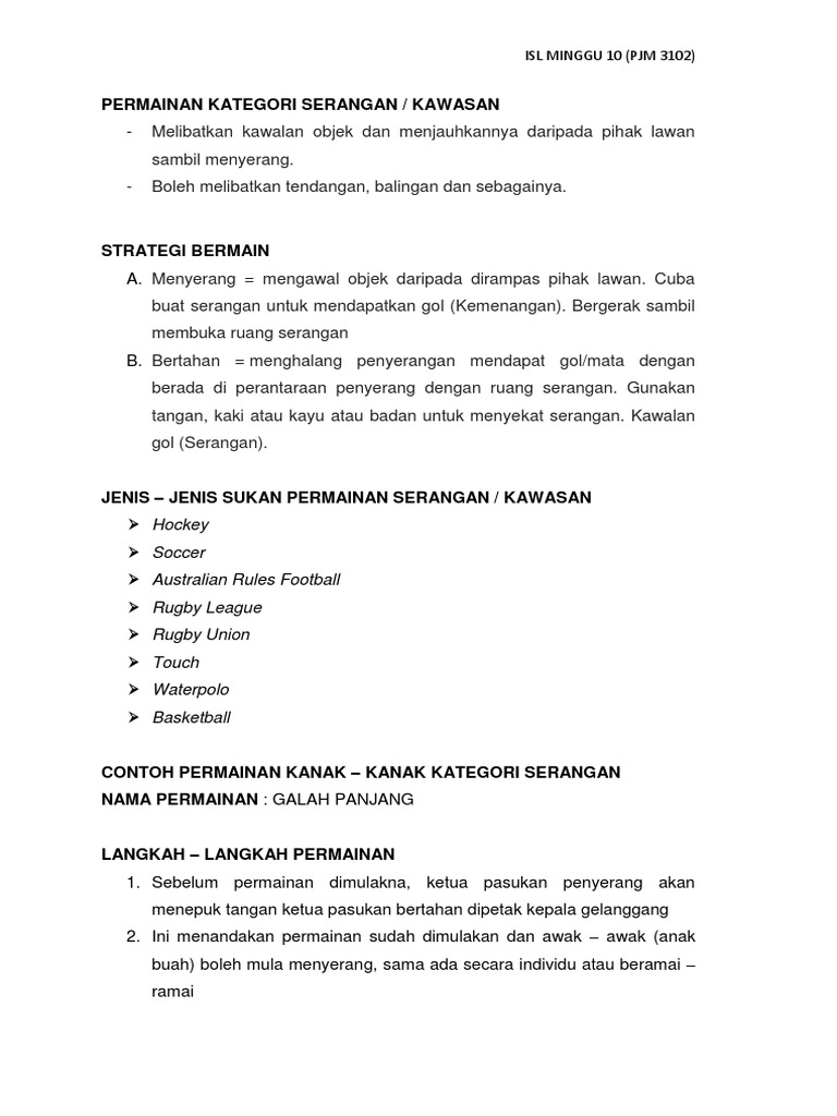 Permainan Kategori Serangan Pdf