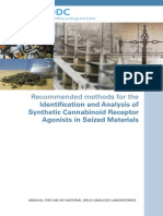 Recommended Methods For The Identification and Analysis of Synthetic Cannabinoid Receptor Agonists in Seized Materials (2013)