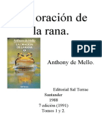 La Oracion de La Rana Anthony de Mello