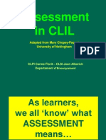 Assessment in Clil: Adapted From Mary Chopey-Paquet University of Nottingham