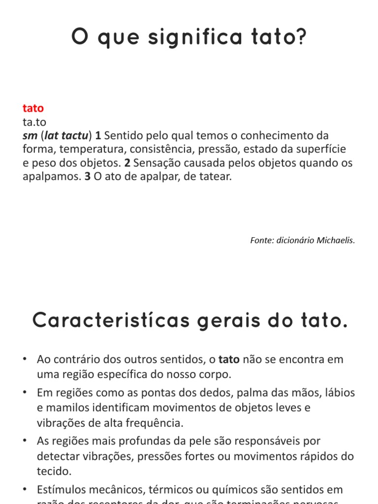 O Que Significa Tato | PDF | Filosofia | Autoajuda