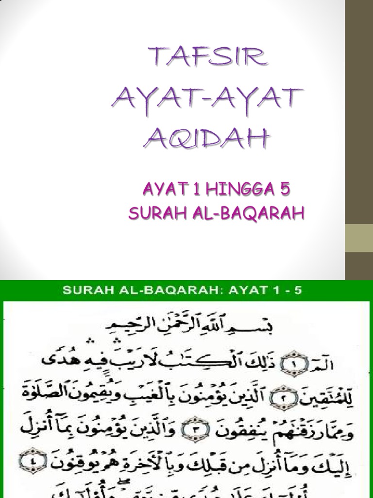 Tafsir Ayat Aqidah Pdf