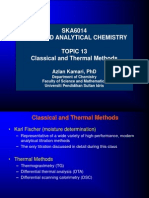 SKA6014 Advanced Analytical Chemistry Topic 13 Classical and Thermal Methods