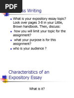 Characteristics of An Expository Essay