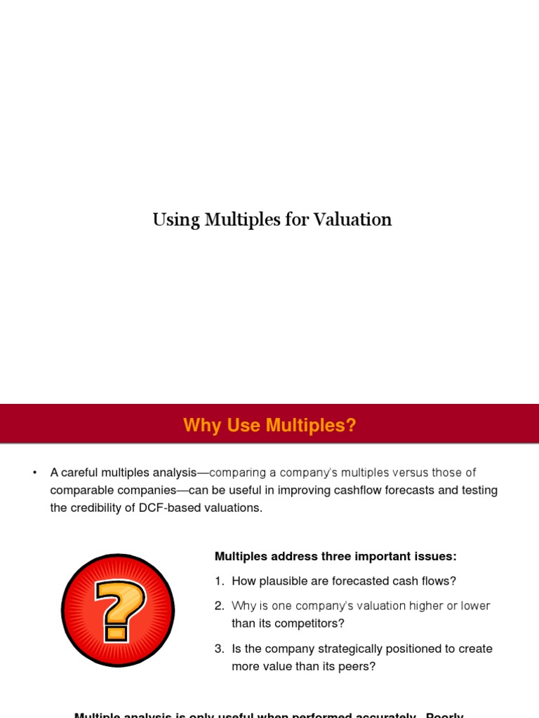 Multiples Method for Company Valuation | PDF
