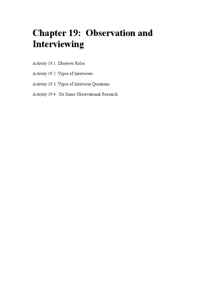 Exercise Ch 19 Pdf Interview Epistemology