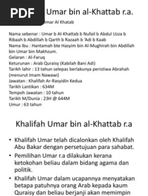 Keturunan Umar Bin Khattab Sampai Sekarang Mudah