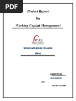 Project Report On Working Capital Management: Wigan and Leigh College India