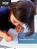 Download The Effects of National Testing in Science at KS2 in England and Wales Executive summary by Wellcome Trust SN17002601 doc pdf