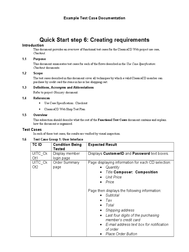 Test Case Example | PDF | Point Of Sale | Specification (Technical ...