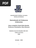 Musicalização de Professores Unidocentes