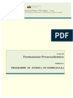 Programmi Formazione Preaccademica TabellaC