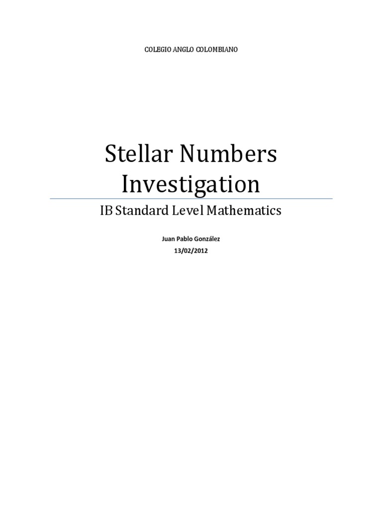 Stellar Numbers Project PDF Function (Mathematics) Triangle