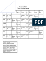 Time Table July - Dec 2013 7 Semester B. Tech. Chemical Engineering