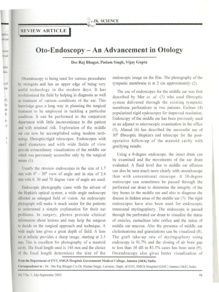 Oto Endos | PDF | Endoscopy | Ear