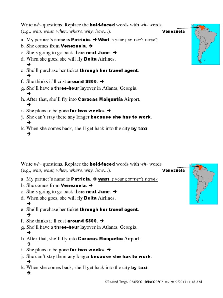 Wh- Questions Exercise Guide | PDF | Language Arts & Discipline | Poetry