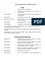 LEGISLAÇÃO-NORMAS ABNT-CETESB, RESÍDUOS SÓLIDOS