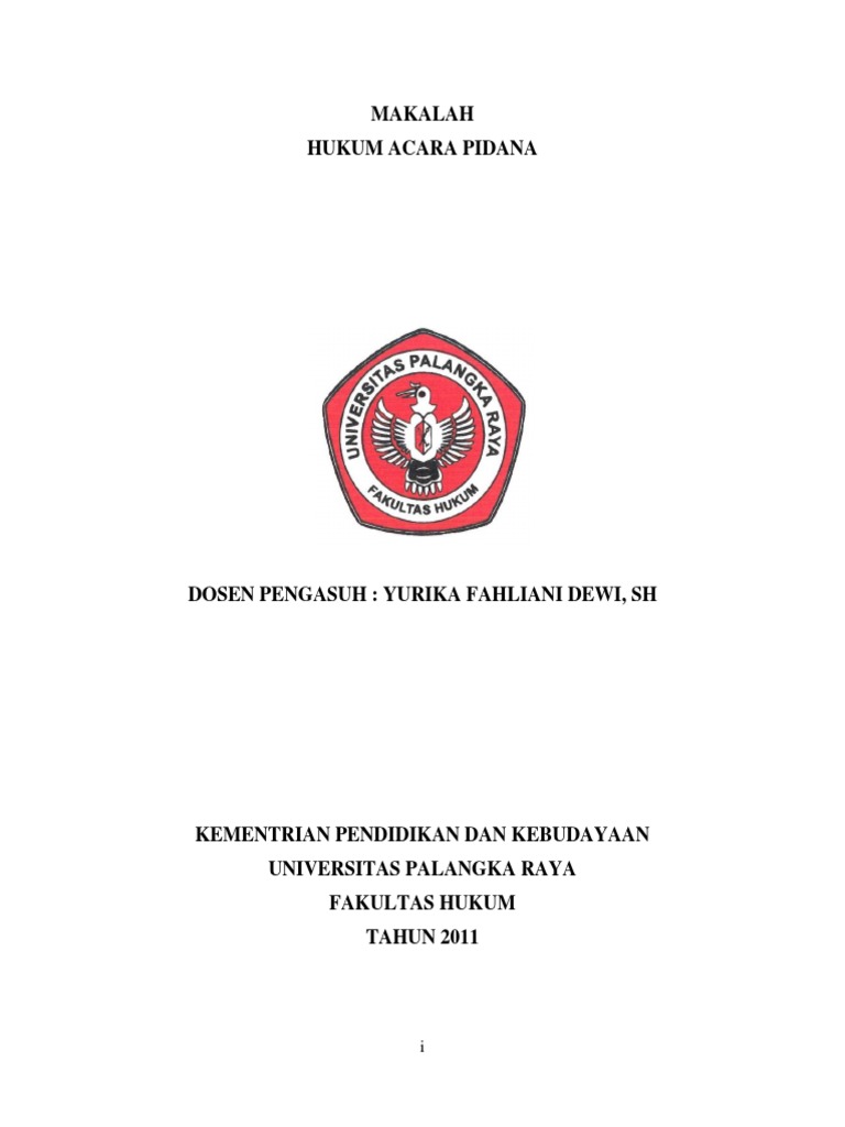 Makalah Hukum Acara Pidana