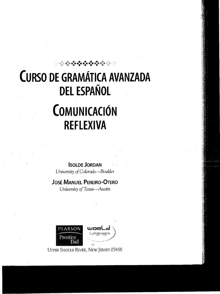Jordan - Curso de Gramática Avanzada Del Espanol | PDF