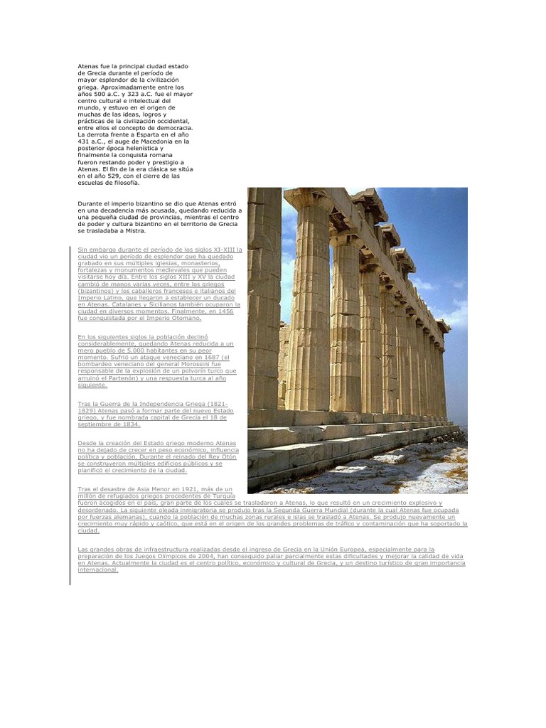 Historia y evolución de Atenas | PDF | Atenas | Grecia