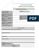 F004-008-25 Version 01 Formato para La Presentacion de Proyectos de Formacion Profesional