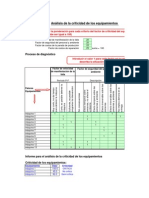 Matriz Para Criticidad de Equipos