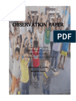 Observation Paper: Audrey Lynn A. Arcilla Margarita Nuque