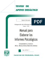 Manual para Elaborar los Informes Psicol+¦gicos - Blanca Elena Mancilla G+¦mez -TAD - 7-¦ Sem-b
