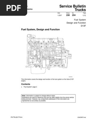 Fuel D13 Fuel Injection Technology Engineering