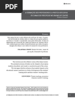 A formação dos professsores e a prática reflexiva - os canais de percepção no ensino do teatro - Robson Rosseto